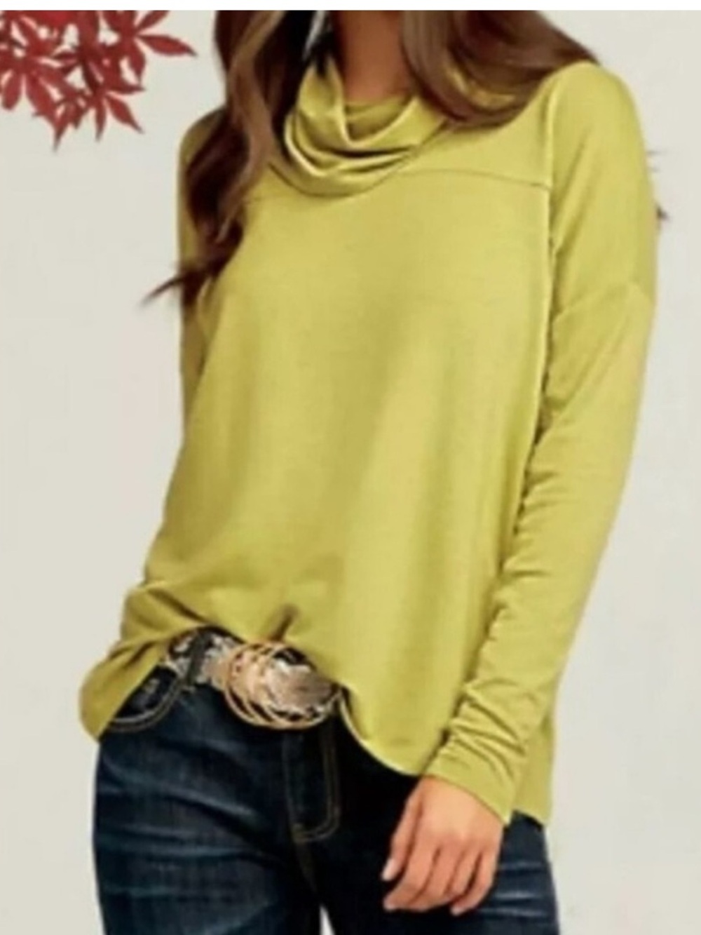 Cabi 4193 Ease Turtleneck Top Bright Moss Green XS
